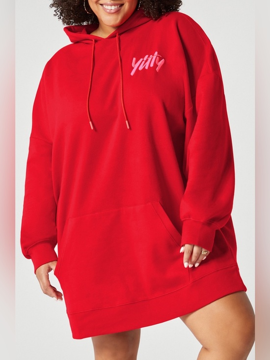 YITTY Tops - YITTY Red Oversized Hooded Sweatshirt - Size 2X